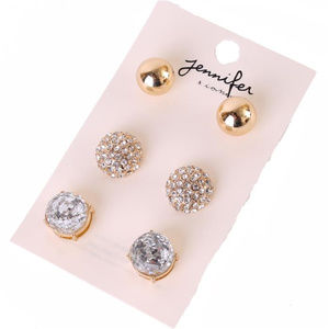3 Pair Stud Fashion Earring